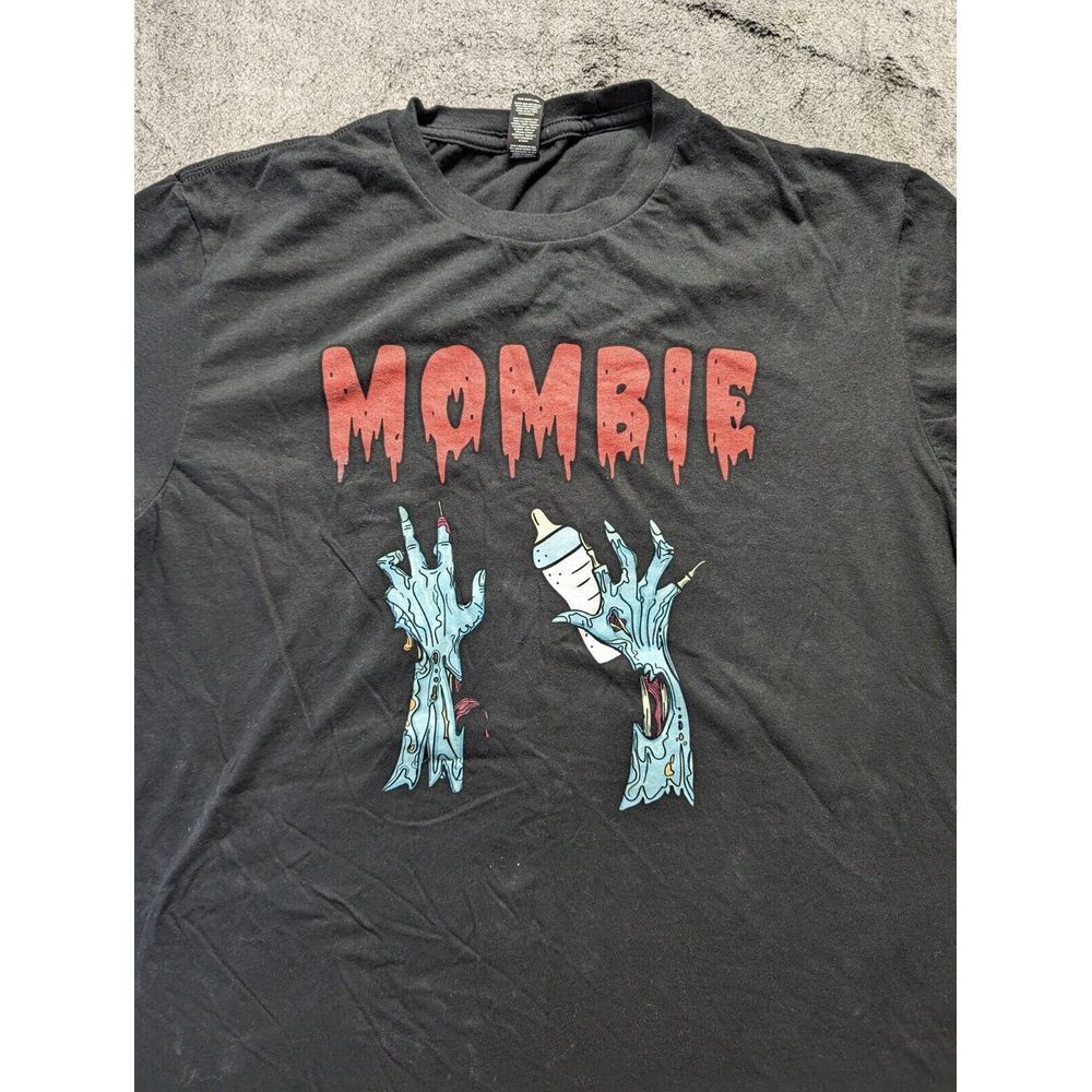 Mombie Short Sleeve T Shirt Women's Size XL Black - Picture 2 of 10